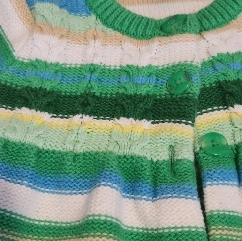 A Children's‎ Place 3T Striped Sweater Cardigan Christmas Holiday Grinch